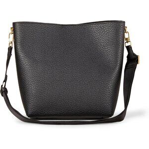 Women's Soft Leather Bucket Tote Crossbody Strap Minimalist Design Bag